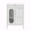 Ensemble de meuble-lavabo simple 24 po avec plateau en bois massif Sethi Sethi-2098505983