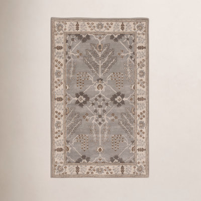 Crestfield Gray Beige Hand-Tufted Wool Rug