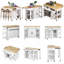 Îlot de cuisine de 47 pouces avec table de salle à manger extensible, rangement, prise de courant et tablettes réglables pour les cuisines modernes.-1331669449