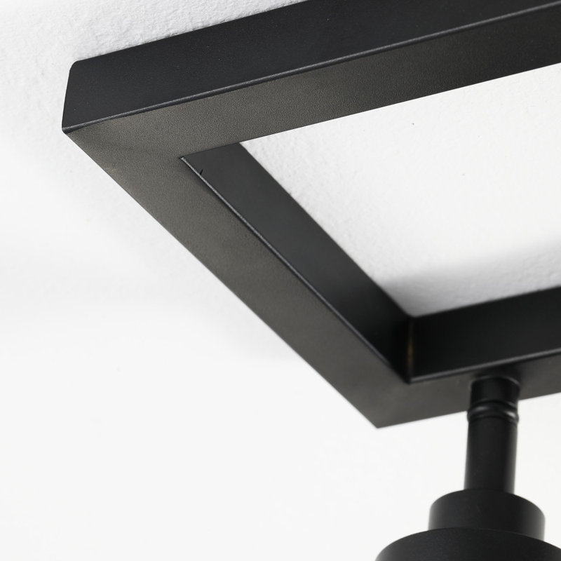 Shura Modern Black and Gold 4-Light LED Track Lighting Kit