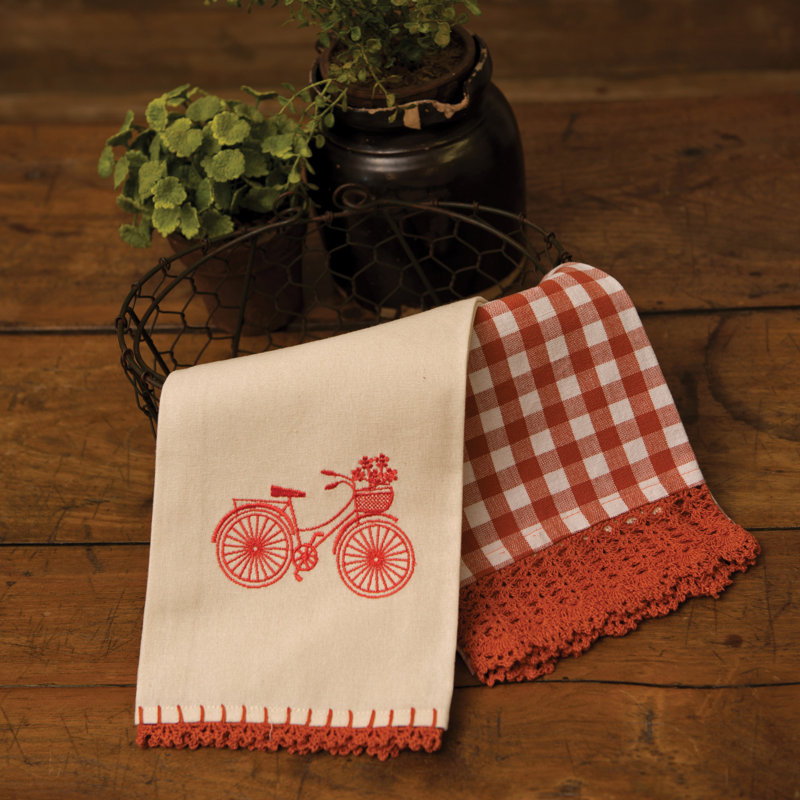 Cotton Embroidered Tea Towel Kitchen Towel