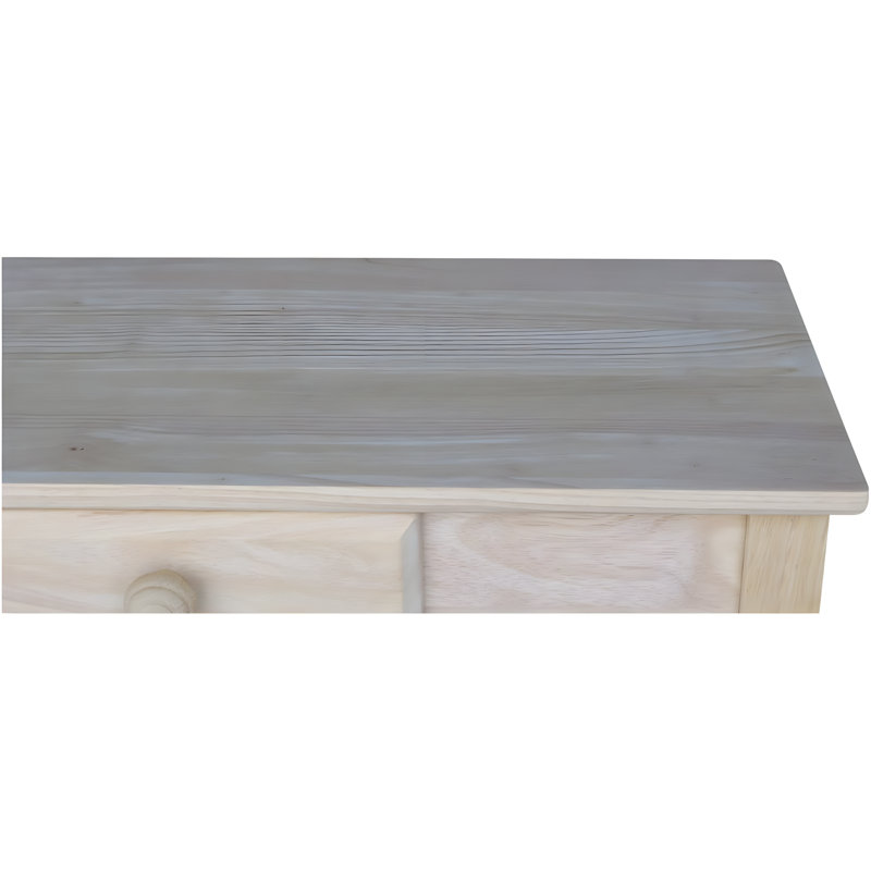 Solid  Rectangular Hall Table With Drawer, Unfinished Diy Furniture For Custom Painting Or Staining, Sturdy And Durable Design