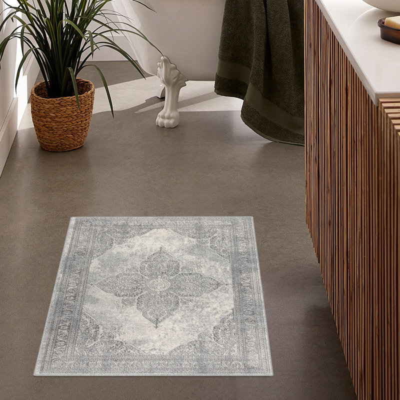 Tapis d'entrée gris / beige 2 pi x 3 pi (2 pi 3 po x 3 pi 3 po) Soraya, Rectangle 2 pi x 3 pi 3 po