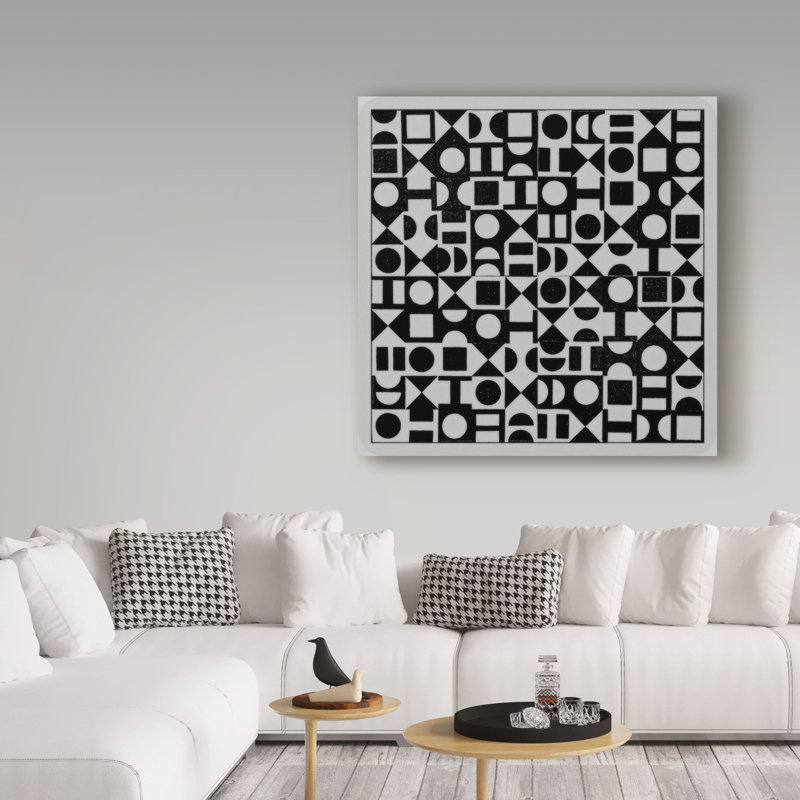 «Basic Derivative Simulé Woodblock» par Christalyn, impression sur toile tendue, H 14 po x l 14 po x P 2 po