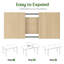 Ensemble de table de salle à manger extensible avec 4 chaises rembourrées-386723311