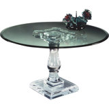 Corinthian Round Glass Top Dining Table