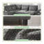 Canapé modulaire coulissant 107 po en forme de L avec sièges larges 107 po, repose-pieds avec rangement à mouvement libre, combinaison libre, canapé surdimensionné en chenille pour le salon et l’appartement, 2 couleurs-192938109