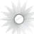 32" Silver Metal Sunburst Geometric Framed Accent Mirror