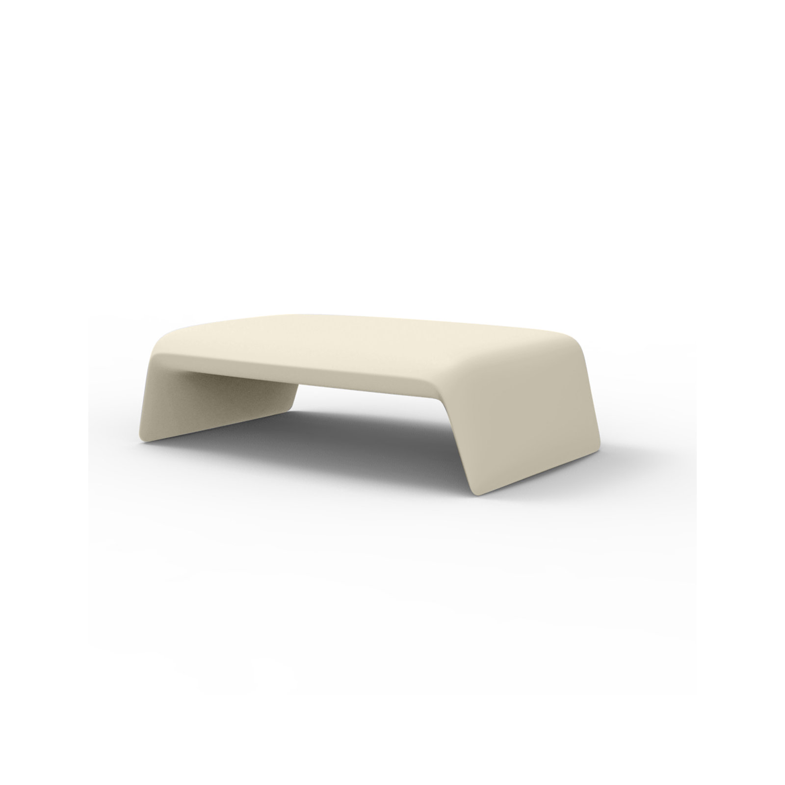 Blow Plastic/Resin Coffee Table, Ecru