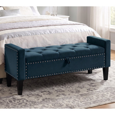 Banc coffre ottoman de 165 cm pour salon, grand banc de lit en velours avec accoudoirs