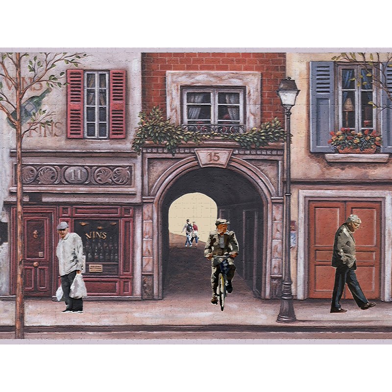 Bordure de papier peint à peindre L 15 pi x l 7 po Casey-Ann City
