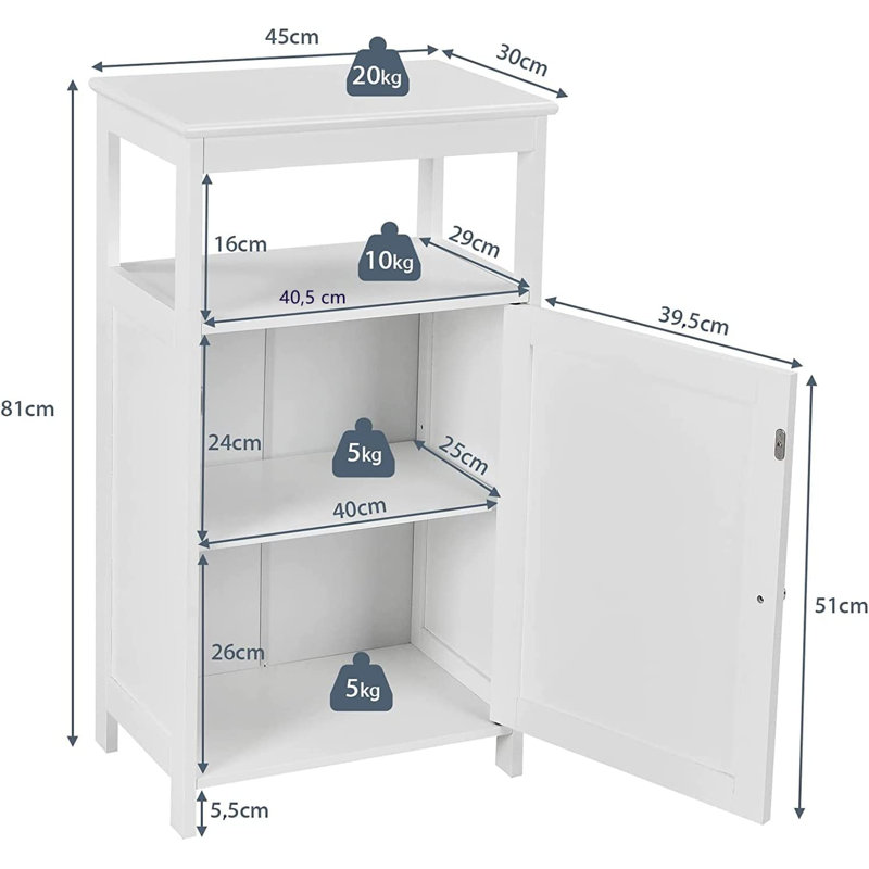 Abiegail Freestanding Bathroom Cabinet