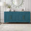 Grande armoire de rangement de 63 pouces avec portes à fleurs sculptées et poignée en métal-728798203