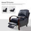 Fauteuil inclinable standard en cuir véritable Hardge-151355065
