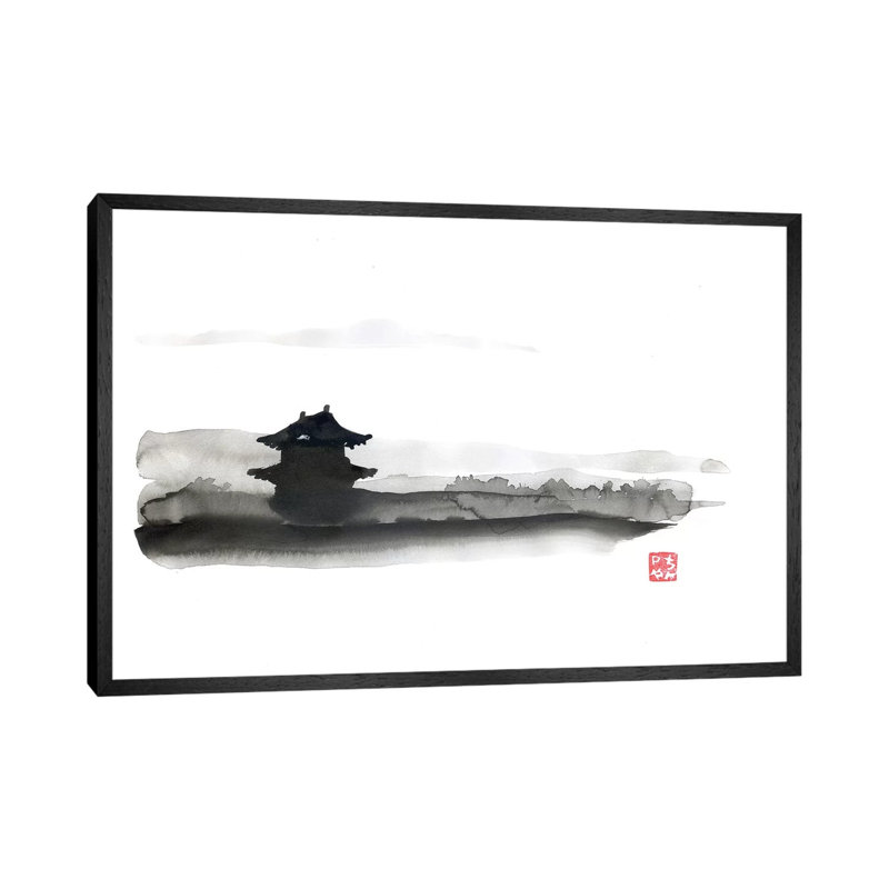 The Little Temple by Péchane - Print on Canvas, Black Framed, 152.5 cm H x 101.5 cm W