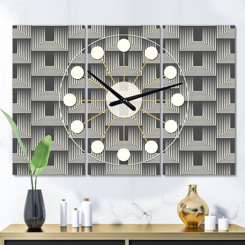 Horloge murale surdimensionnée mimimal i Mid-Century