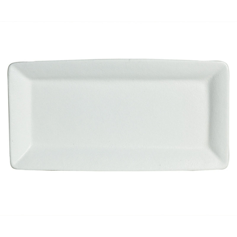 GET PU042WW Bugambilia Rectangular Serving Platter, 14" x 10", Mod White