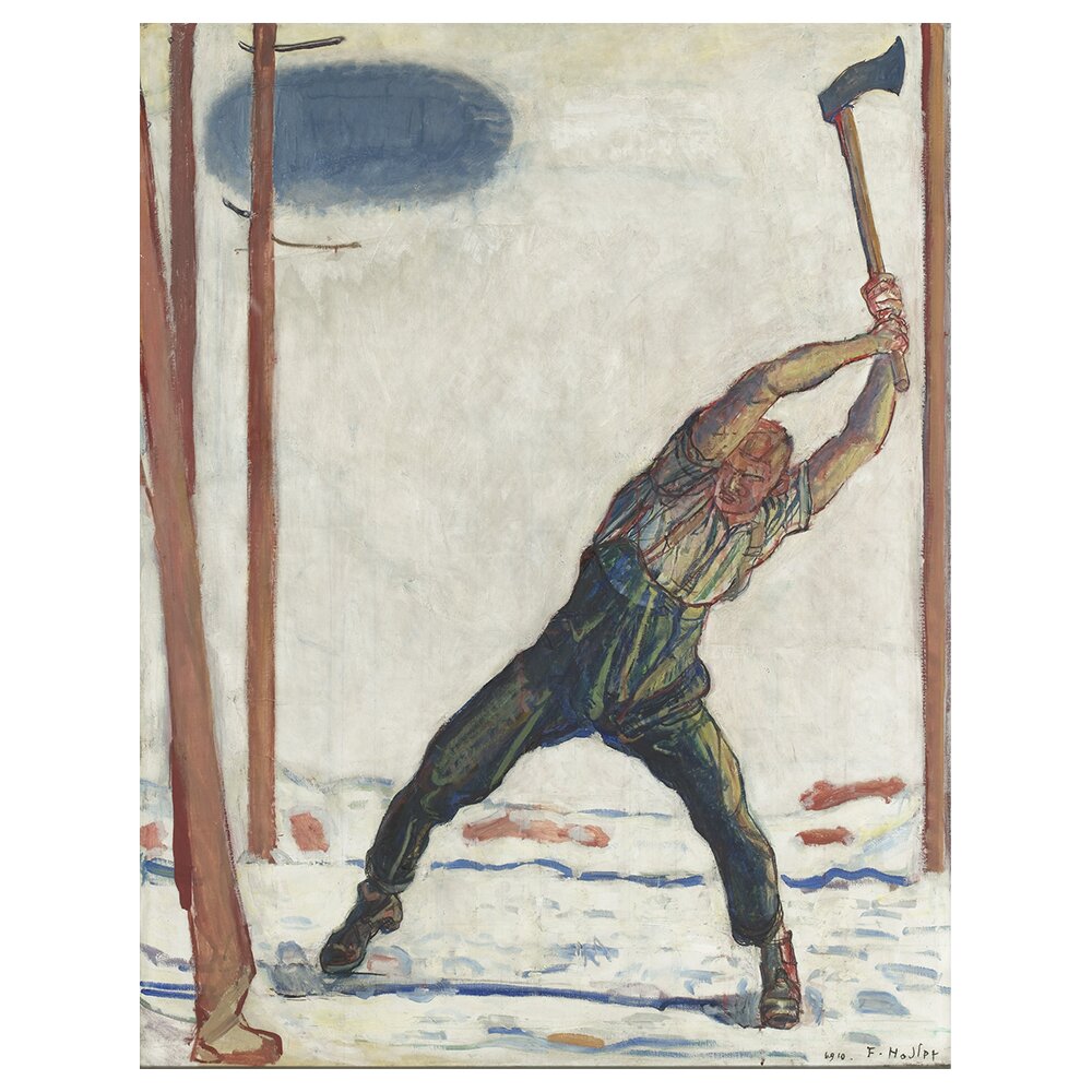 Leinwandbild Der Holzfäller von Ferdinand Hodler