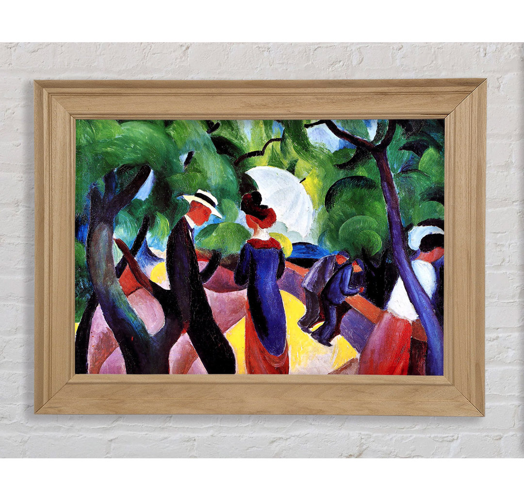 August Macke Promenade - Einzelner Bilderrahmen Kunstdrucke