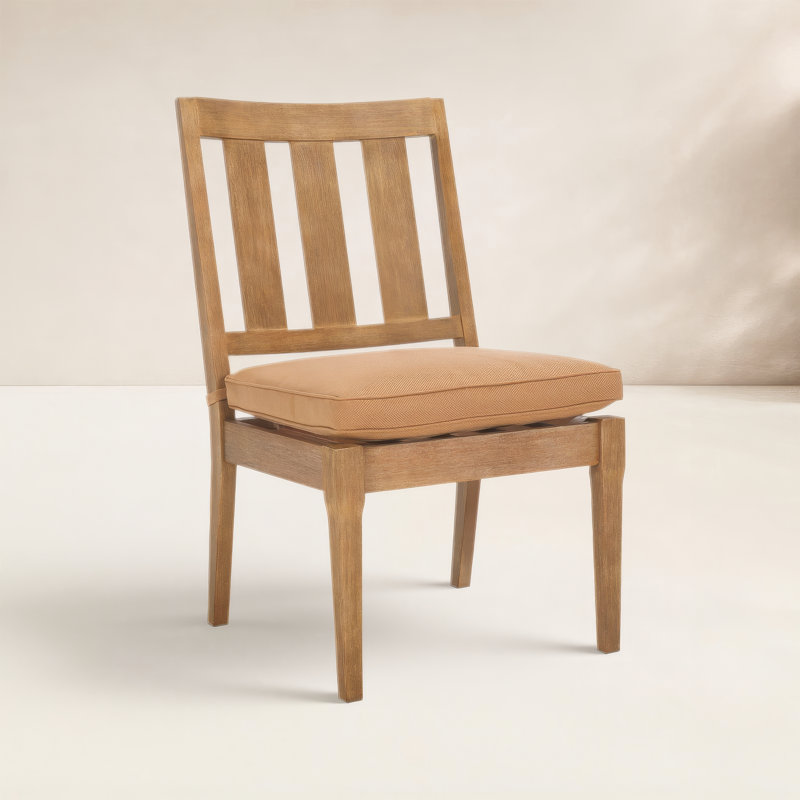 Chaise de patio en bois Samya, Brun