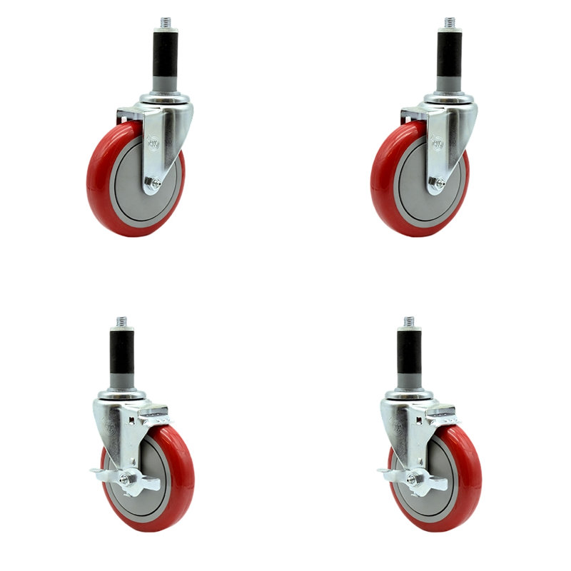 4-Piece Polyurethane Caster Set
