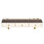 Tablette flottante de 47 po avec tiroir, coiffeuse murale polyvalente, bureau monté, table flottante pour chambre à coucher, salle de bain, coiffeurs, blanc et doré