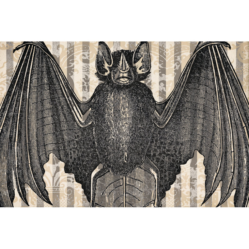 Creepy Bat - Wrapped Canvas Print, 20cm H x 30cm W x 3.8cm D