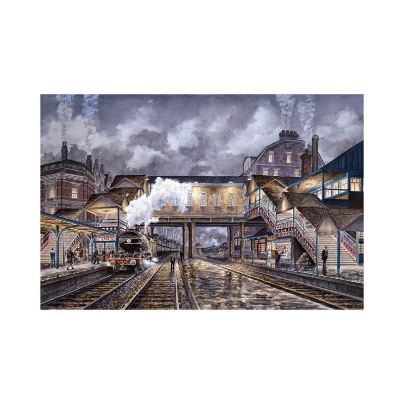 Night Train To Edinbourough by Stanton Manolakas - Wrapped Canvas Gallery-Wrapped Canvas Giclée, 30.48 cm H x 45.72 cm W