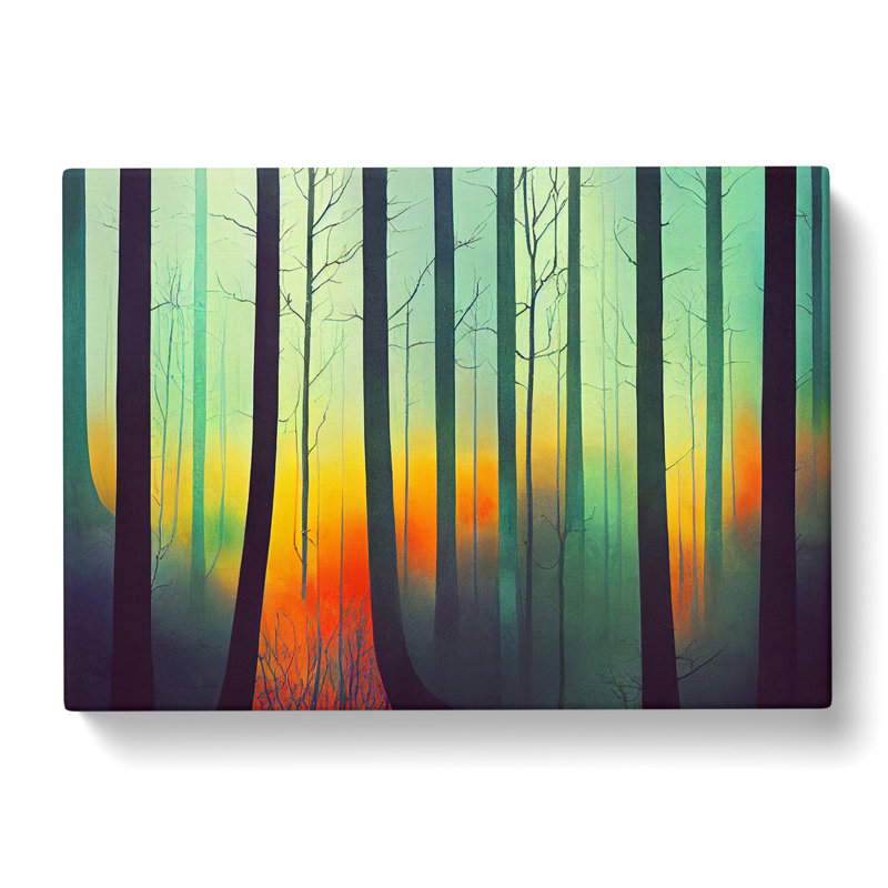 Quirky Spring Forest - Wrapped Canvas, 50cm H x 76cm W x 3cm D