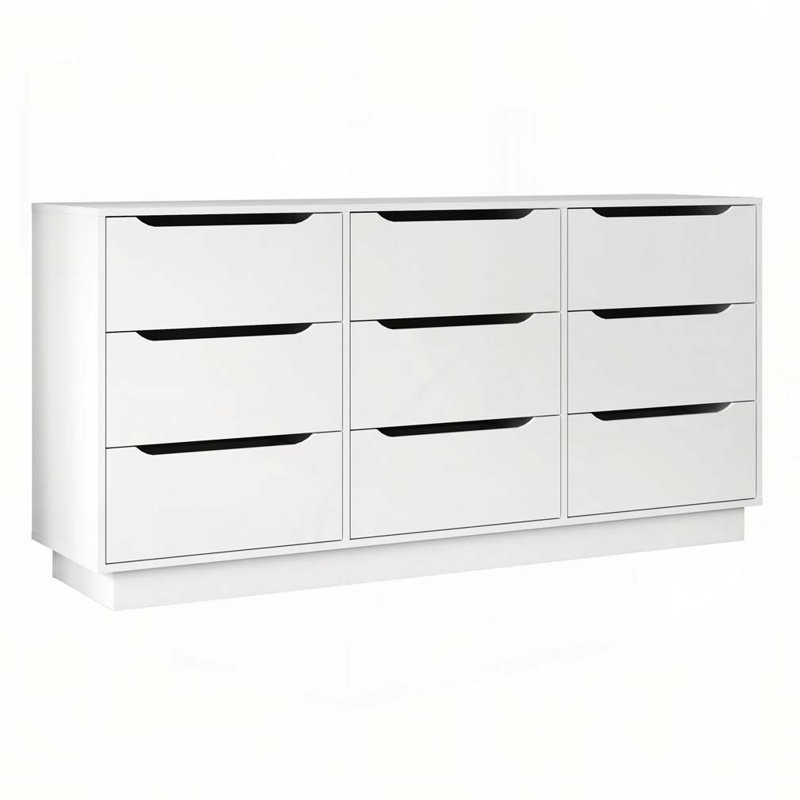 White 9 Drawer Dresser