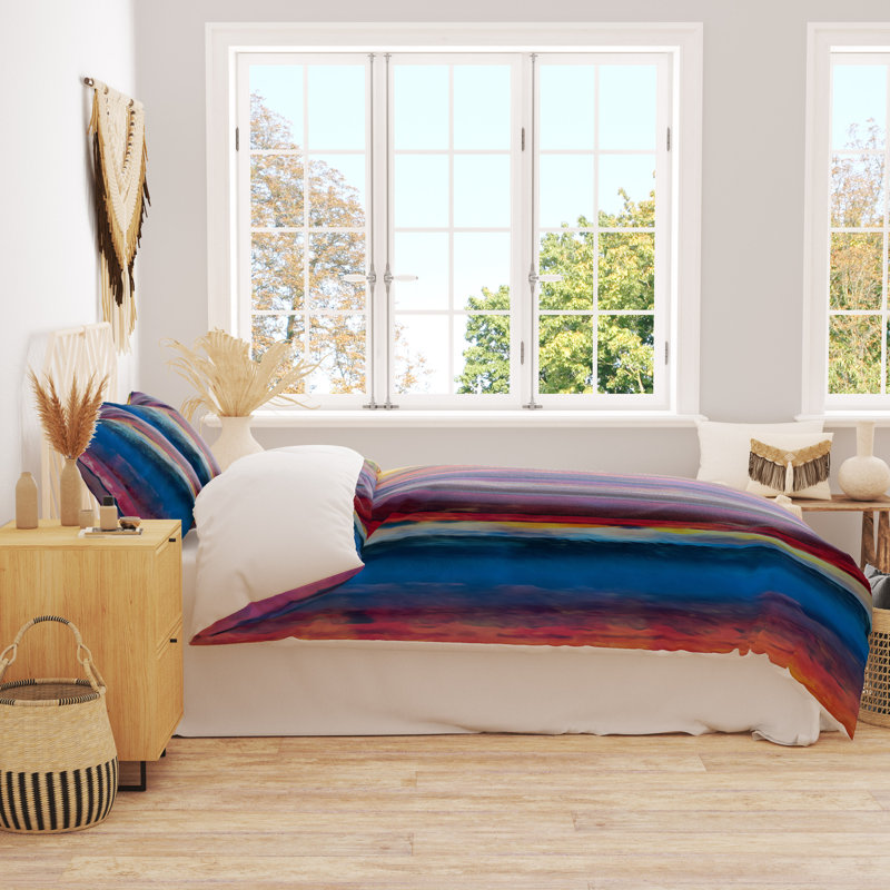 Striped Duvet Cover, King Duvet Cover + 2 King Shams