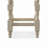 Sitzo 26.25 In. H Ivory/dark Gray Backless Wood Counter Height Stool With Fabric Seat Set Of 2