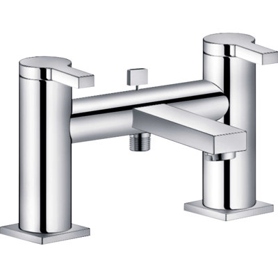Saphi 2 Handle Deck Bath Shower Mixer Bath Filler with Diverter