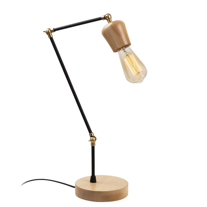 Lampe de bureau 20,47 po noir / brun Hennessy