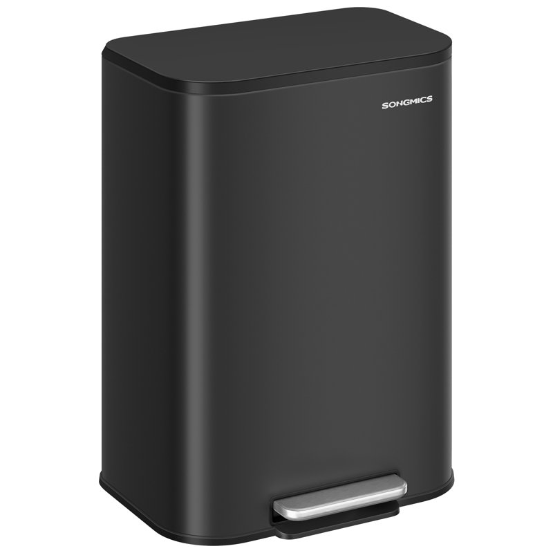 Step On Kitchen Trash Can, 50 L, Ink Black, 61cm H x 35cm W x 45cm D