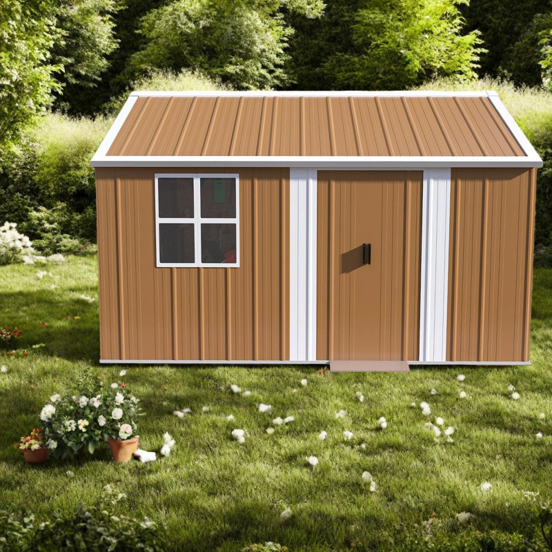Spacieuse remise en métal robuste, structure en acier durable, rangement de jardin moderne
