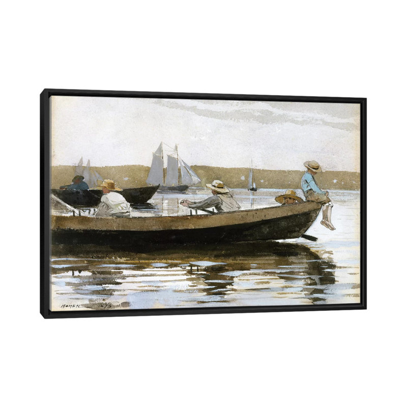 «Garçons dans un dory, 1873» par Winslow Homer, reproduction sur toile, H 8 po x l 12 po x P 0,75 po, Toile tendue