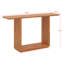 Console avec coins arrondis et tablette inférieure, tables de canapé minimalistes avec placage en bois et base en U pour le hall d'entrée-1078522820