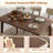 5-Piece Dining Table Set for 4 Farmhouse Wooden Table & 4 Upholstered Chairs