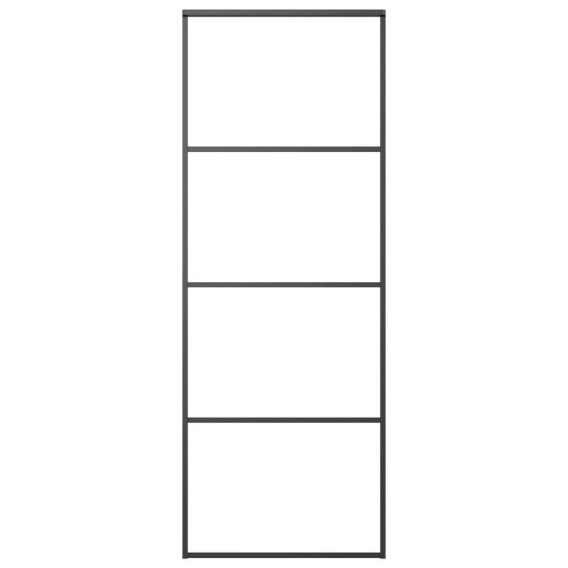 80.7'' Glass without Installation Hardware Kit Barn Door, 29.9" x 80.7"