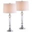 Ensemble de lampes de table chromées 30 po Gangemi