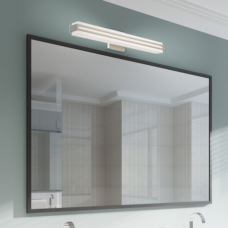 Applique murale de salle de bain 1 lumière DEL Itzayana, Nickel brossé