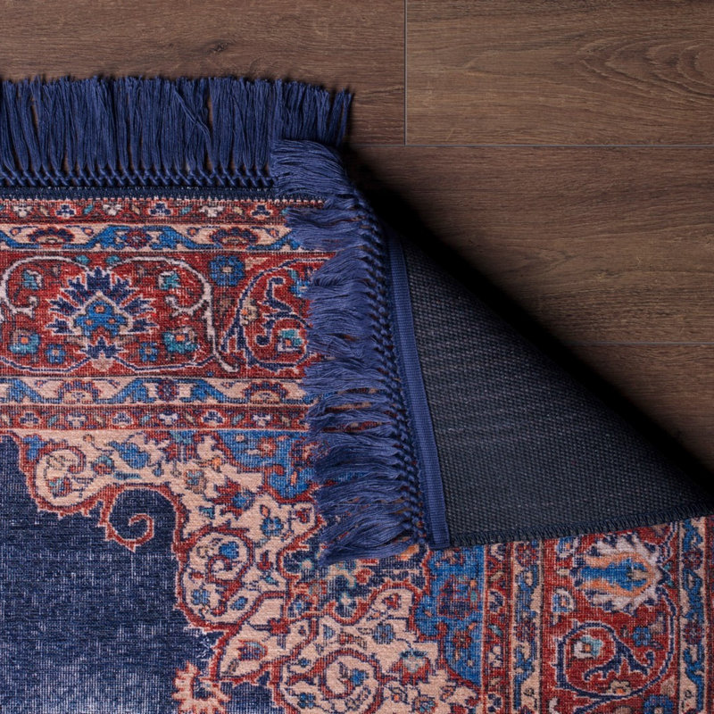 Tapis lavable en machine Premium, 4,6 x 6,2 pieds, 100% polyester, 1850 g / m² | Hauteur des poils: 0,2 po | Poly-coton écologique recyclé | Parfait pour le salon, la chambre à coucher et les endroits très passants