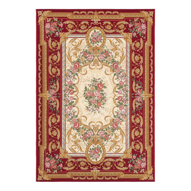 Indoor/Outdoor Traditional Area Rug, Rectangle 4'1" x 6'1"