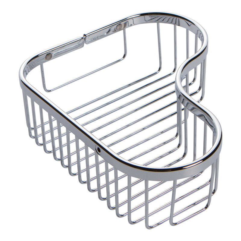 Splashables 9-3/4" Corner Shower Basket, Polished Chrome