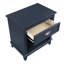 Table de chevet, tiroir et tablette bleu marine classique, aucun assemblage requis pour la décoration de chambre à coucher avec rangement inférieur-1913822466