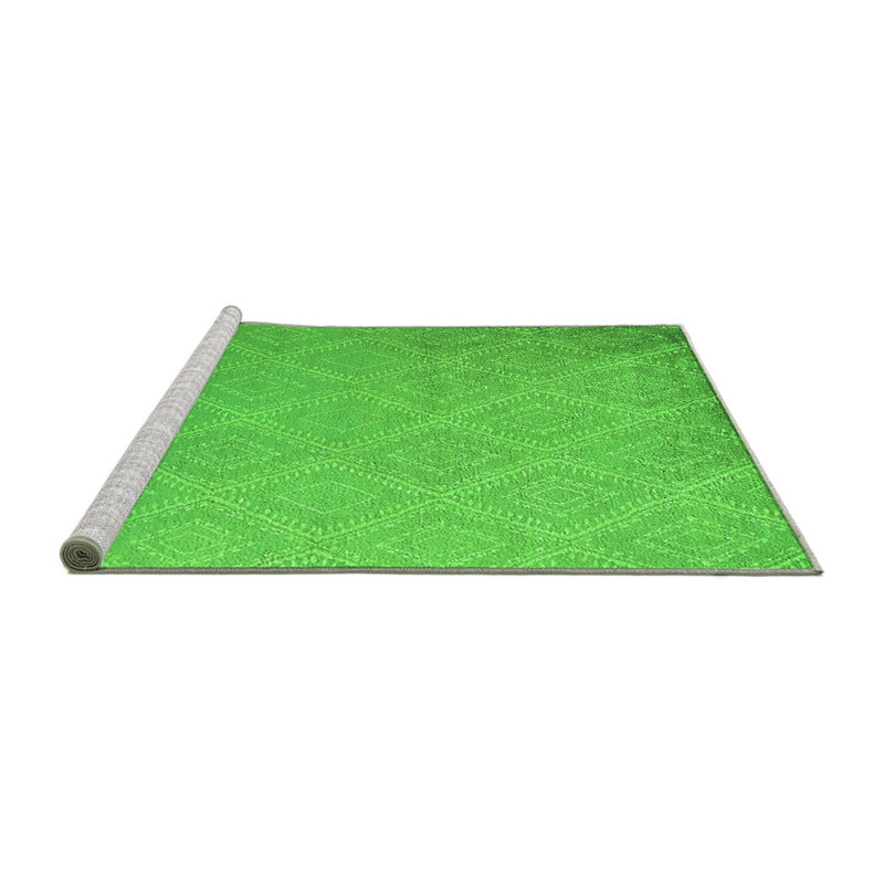 Heeralall Washable Geometric Indoor Rug, Round 6'