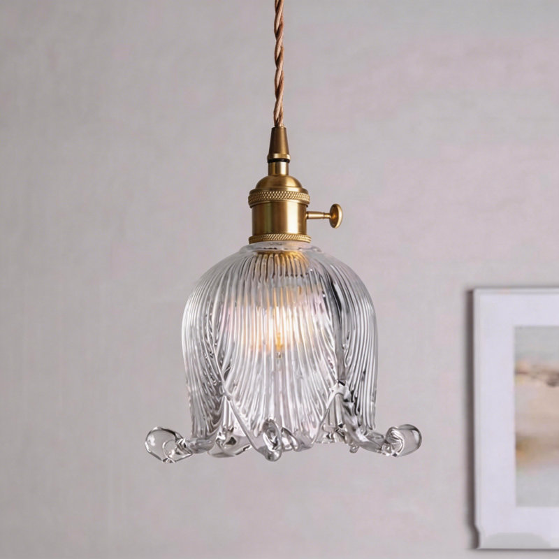 Luminaire suspendu 1 lumière Haylea, Transparent