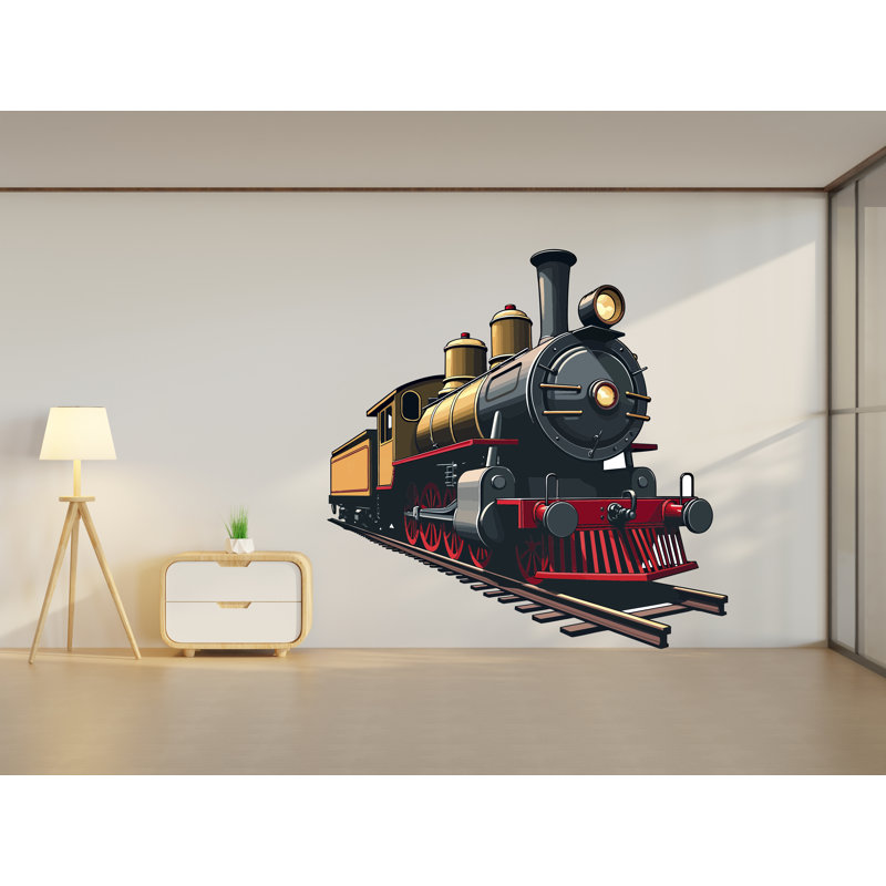 Autocollant mural train, train, art mural, train, art mural, vinyle, H 10 po x l 10 po