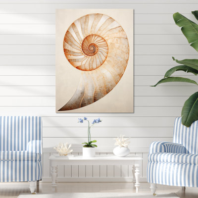 «Copper Curves Nautilus Spiral I» sur toile
